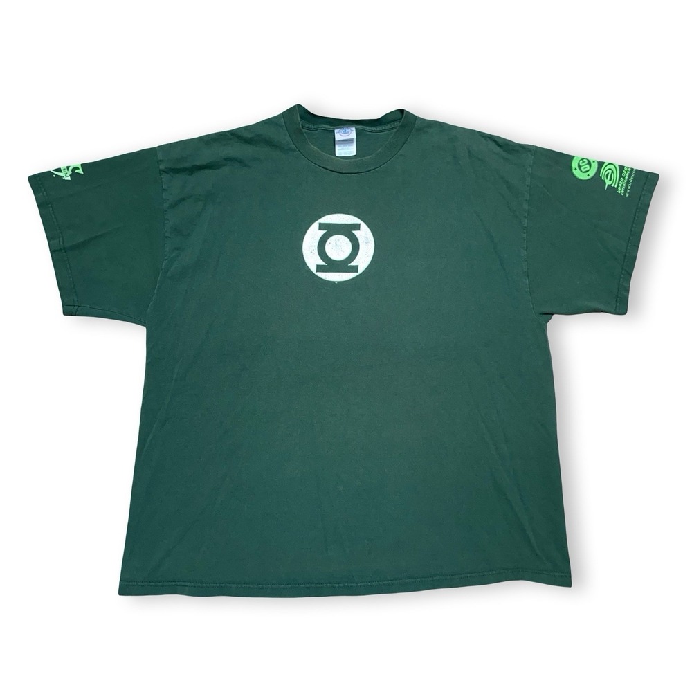 Vintage DC Comics Green Lantern T Shirt Men's Size 2XL Dark Green Graphic Tee